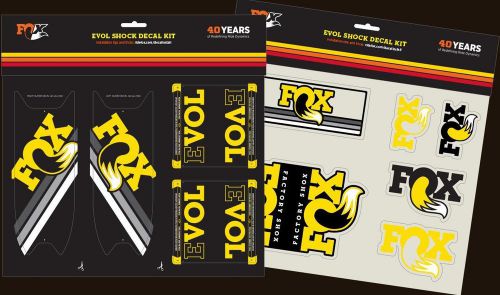 Fox racing shox 803-00-928 heritage decal kit - float evol yellow