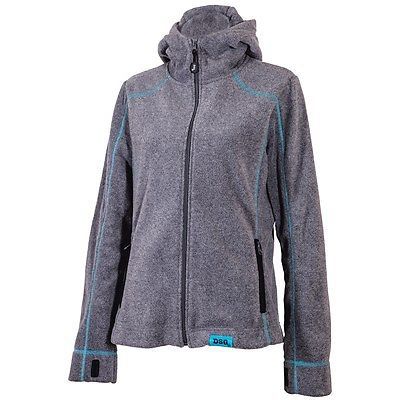 Yamaha womens divas snow gear hooded fleece gray/blue extra large