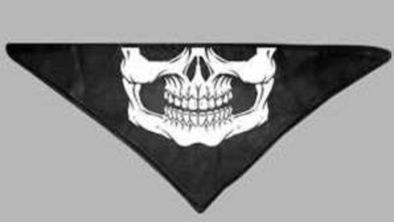 Leather biker soft face skull motorcycle mask goth new!