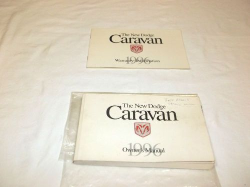 1996 dodge caravan owner manual &amp; warranty information - 2 piece set