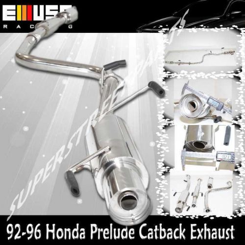 92-96 honda prelude s coupe 2d 2.2l f22a1/ h22a1 catback exhaust + test piping