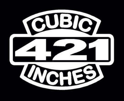 2 v8 421 cubic inches engine decal set 421 ci emblem stickers