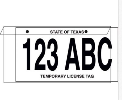 Temporary vehicle license plate protector jacket  - 100 count