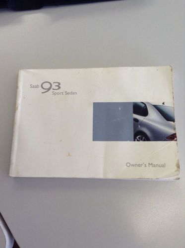 2003 saab 9-3 owners manual with black cloth folio