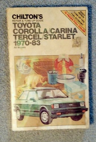 1970-83 toyota corrolla/carina tercel/starlet chiltons manual