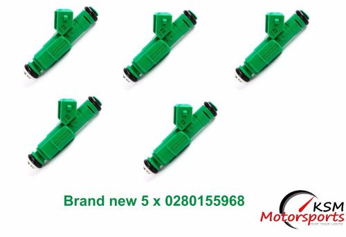5 x 0280155968 green giant fuel injector fits bosch 42 lb/hr 440cc volvo  turbo