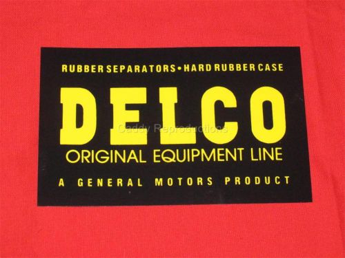 1951 - 1966 cadillac delco battery decal