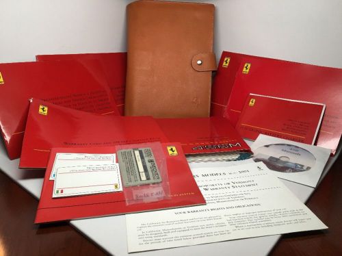 2001 ferrari 456m gt/gta owners manual, books and original leather pouch set