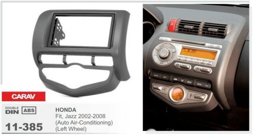 Carav 11-385 2din car radio dash kit face plate frame panel for honda fit, jazz