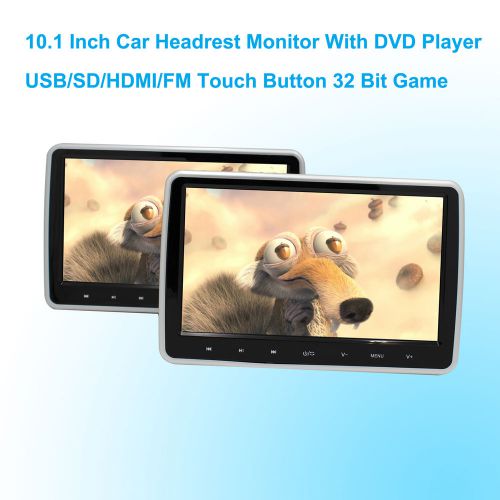 Car dvd player headrest monitor 10.1 inch lcd monitor headrest dvd player  2 pcs