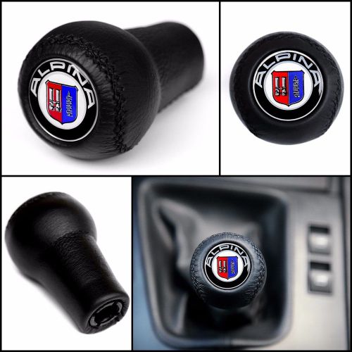 Bmw alpina gear stick shift knob e60 e90 e92 e91 e46 e39 m3 m5 m6 leather new