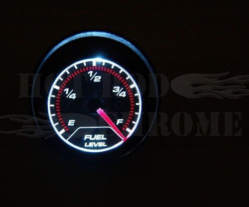Smoke lens electrical 2&#039;&#039; fuel level gauge with chrome bezel &amp; led lights