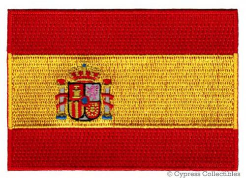 Spanish heritage biker patch spain embroidered flag new iron-on applique