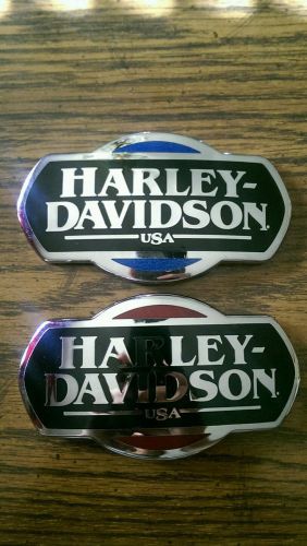 Harley davidson oddball tank badge set