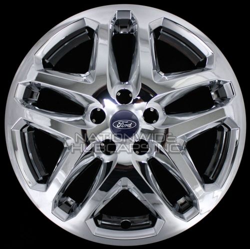 4 chrome 13-16 ford fusion 17&#034; wheel covers rim skins hub caps fits alloy wheels