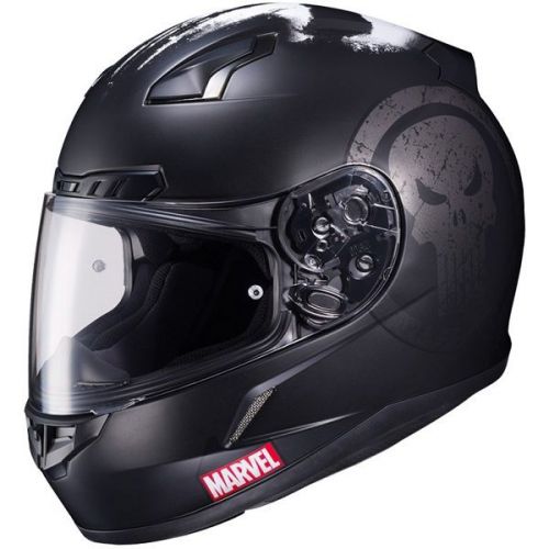 Hjc cl-17 marvel punisher motorcycle helmet  black/white