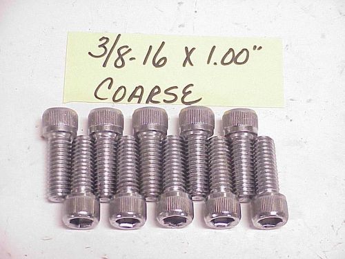10 new coarse thread allen socket head bolts 3/8-16 x 1&#034; nascar nhra