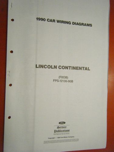 1990 lincoln continental factory wiring diagrams sheets service