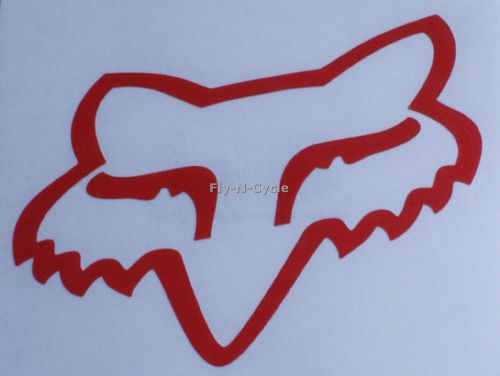 Fox racing red fox head tdc 4&#034; inch stickers decals