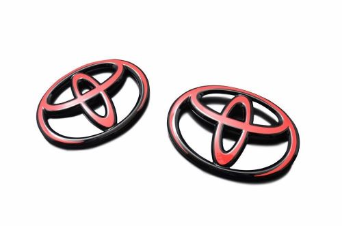 Toyota 86 synchro emblem 2-piece set black on red genuine processing f/s ems
