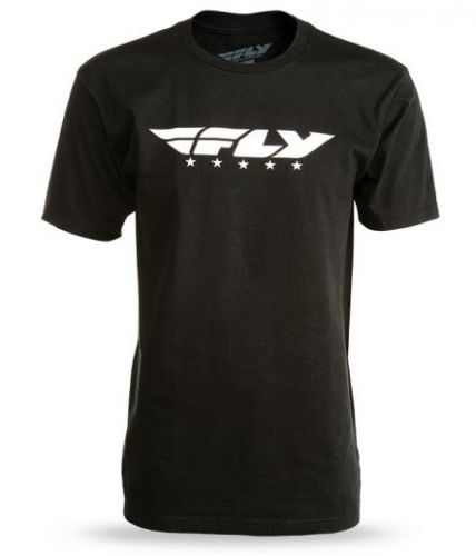 Fly racing logo street mens short sleeve t-shirt black