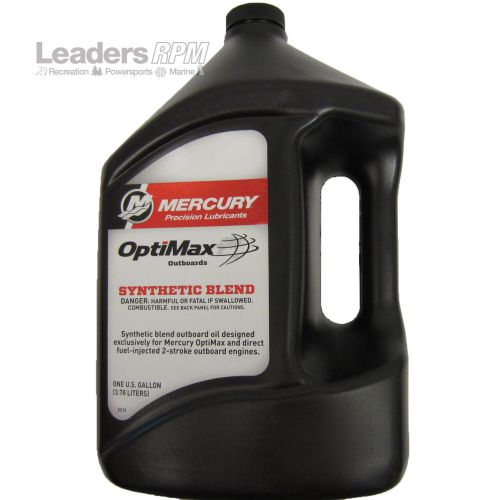 Mercury new oem 2 cycle synthetic blend optimax / dfi outboard engine oil gallon