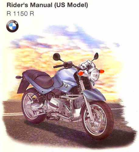 2001 bmw r 1150 r motorcycle owners riders manual -bmw r1150r-bmw r1150 r