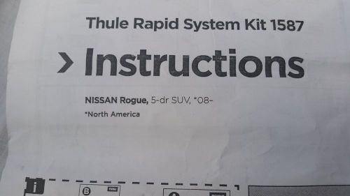 Thule fit kit 1587 for nissan rogue 08-