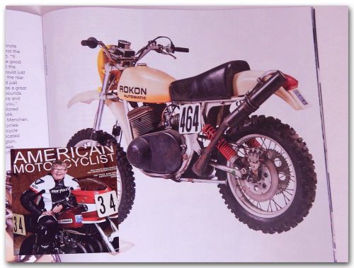 Ama motorcycle magazine ama superbike wes cooley ron bishop&#039;s 1975 rokon rt340