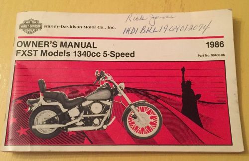 1986 harley davidson fxst owner&#039;s manual