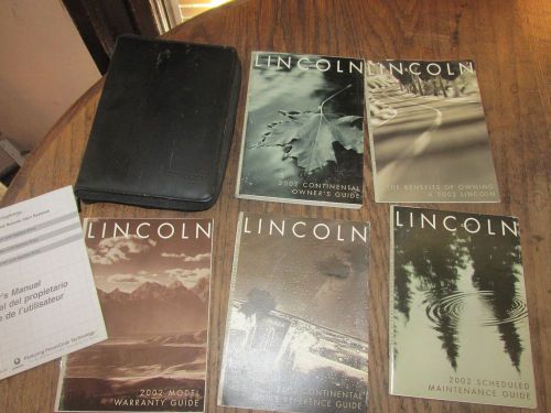 2002 lincoln continental owners manual w/ case &amp; supplements