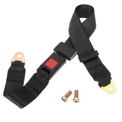 1pc universal black adjustable  2 points auto car safety seat lap belt protect
