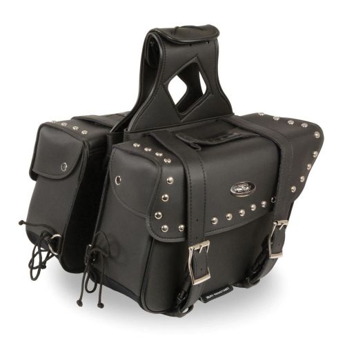 12&#034; w x 9&#034; h motorcycle waterproof studded saddlebags for yamaha - ysa7
