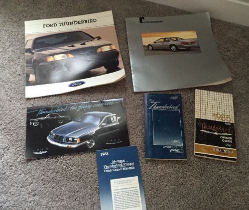 Ford thunderbird owner guide pamphlet literature books 1985 1988 1991