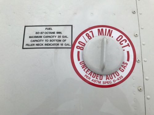 80/87 unleaded auto gas airplane fuel tank stickers