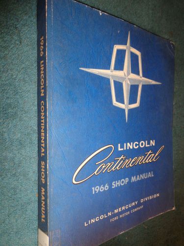 1966 lincoln continental shop manual / good original service book!!!