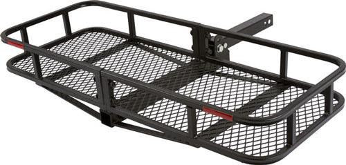 New 48x20 folding cargo carrier luggage rack basket-hitch hauler (ccb-f4820-dlx)
