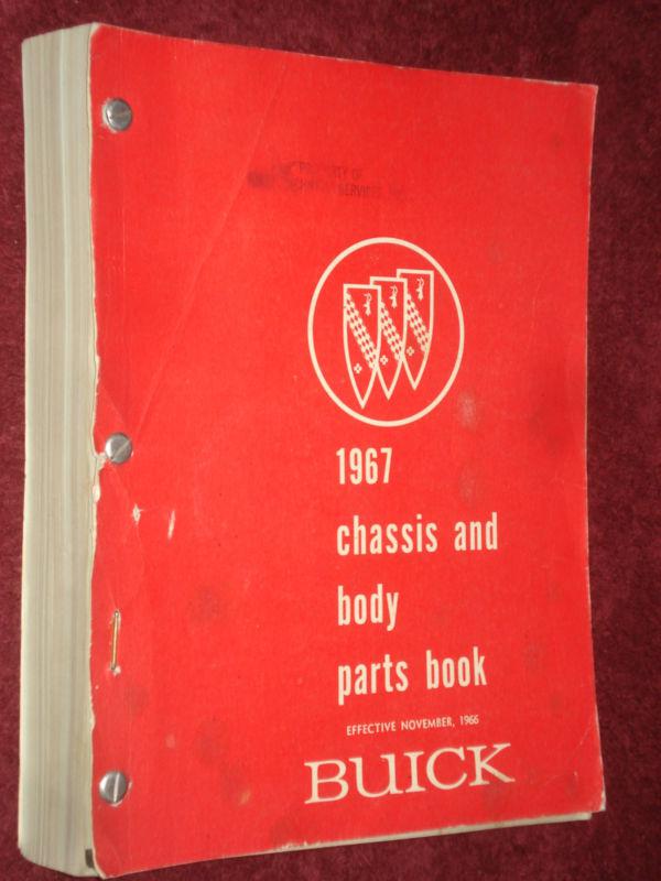 1967 buick body & chassis parts catalog / original g.m. parts book