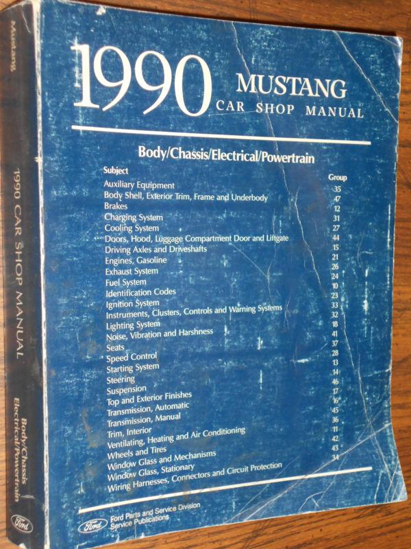 1990 ford mustang shop manual / shop book / original!!!