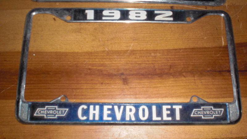 1982 chevy car truck chrome license plate frame