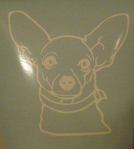 Chihuahua chiwawa dog vinyl decal sticker dog pet animal adopt