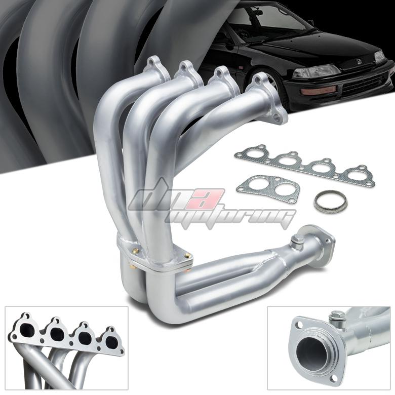 Civic/crx/del sol d15 d16 d18 stainless steel silver 4-2-1 racing header exhaust