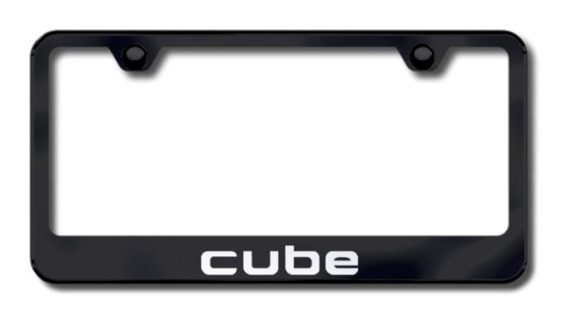 Nissan cube laser etched license plate frame-black made in usa genuine