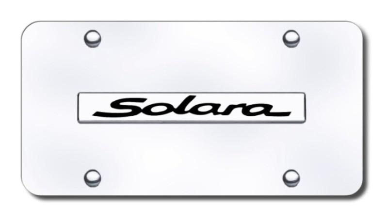Toyota solara name chrome on chrome license plate made in usa genuine