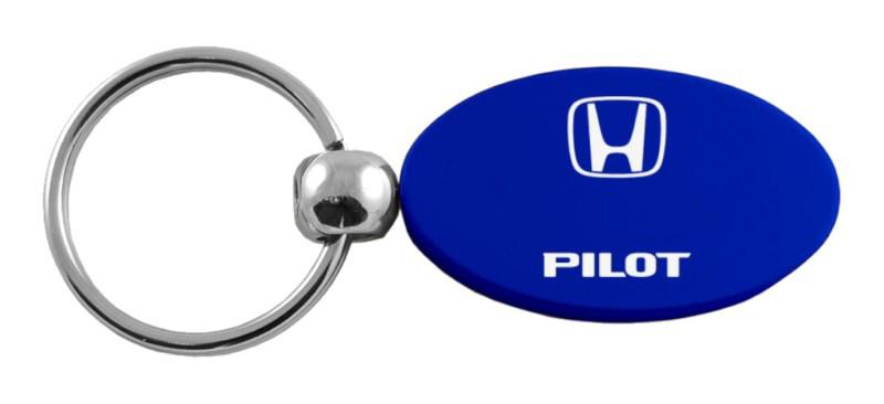 Honda pilot blue oval keychain / key fob engraved in usa genuine