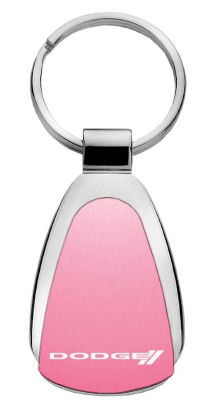Chrysler dodge stripe logo pink teardrop keychain / key fob engraved in usa gen