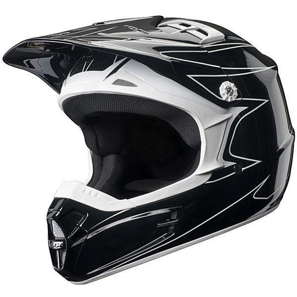 Fox racing mx motocross v1 whitewall helmet black 01092 new in stock