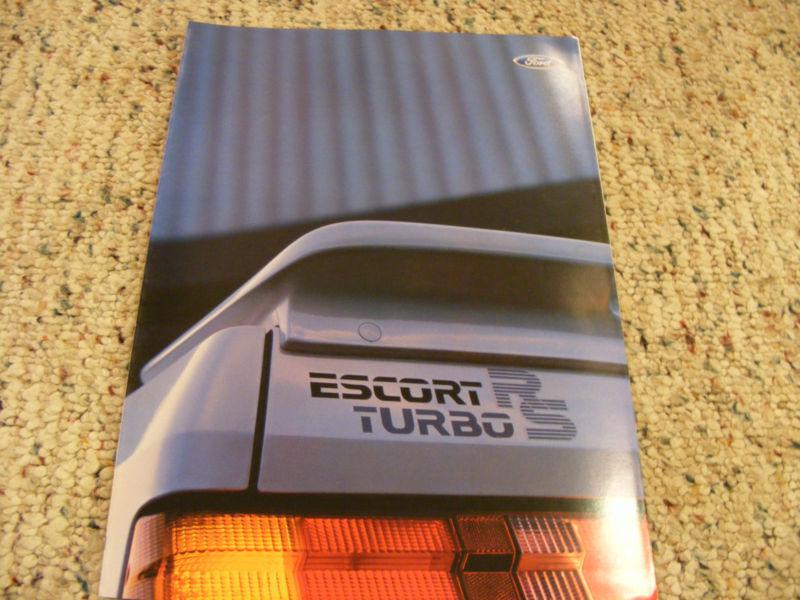 1985 ford escort rs turbo, 8page brochure/foldout german.