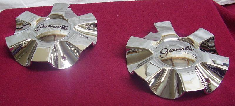 Gianelle wheels chrome custom wheel center caps #co12-1 set of 2 - new