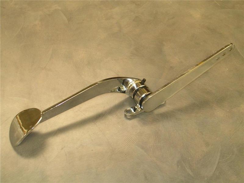 Chromed street rat rod spoon style gas throttle pedal